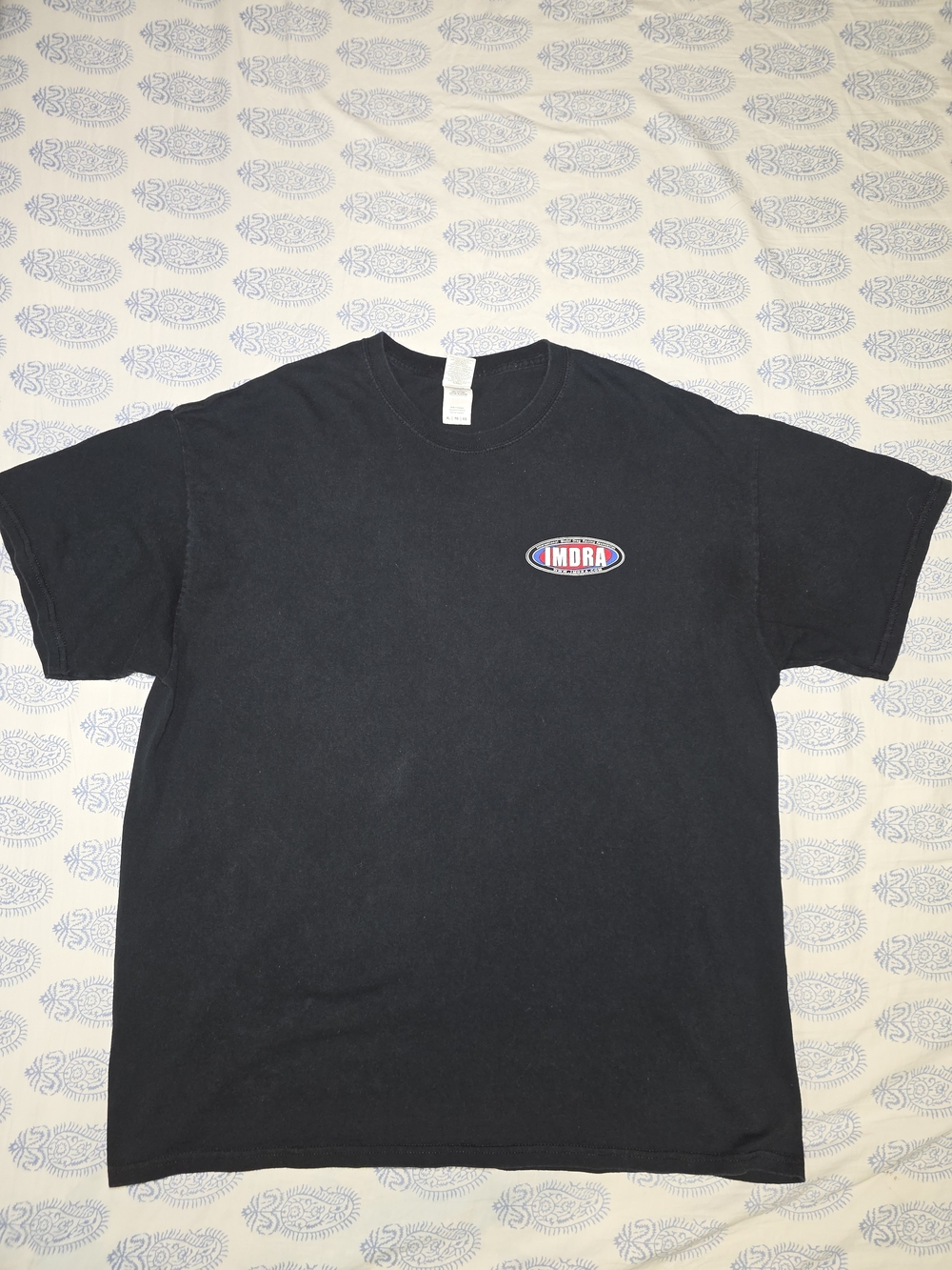 Gildan Black Short-Sleeve Crewneck Tee with Small Chest Logo